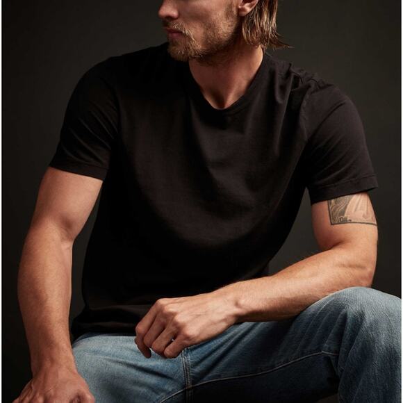 James Perse LA Men's Black Short Sleeve Crew Neck Tee Size 1 - Picture 1 of 9